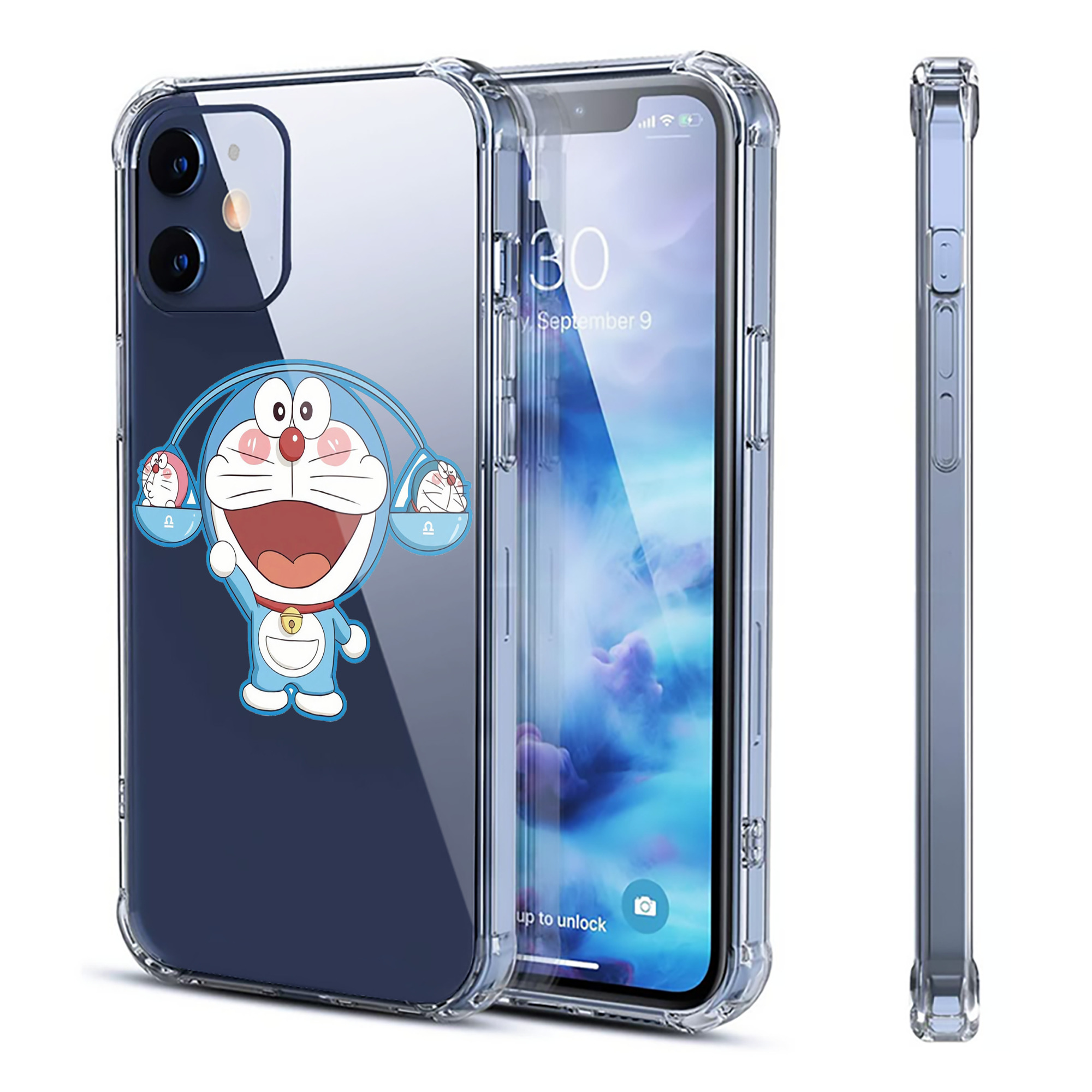（画像用） ドラえもん Doraemon 【iPhone 12シリーズ対応】透明スマホケース（クリアソフトケース）